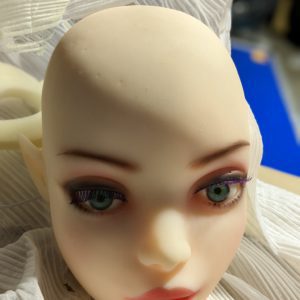 Elf head for miniature doll - Ready to Ship