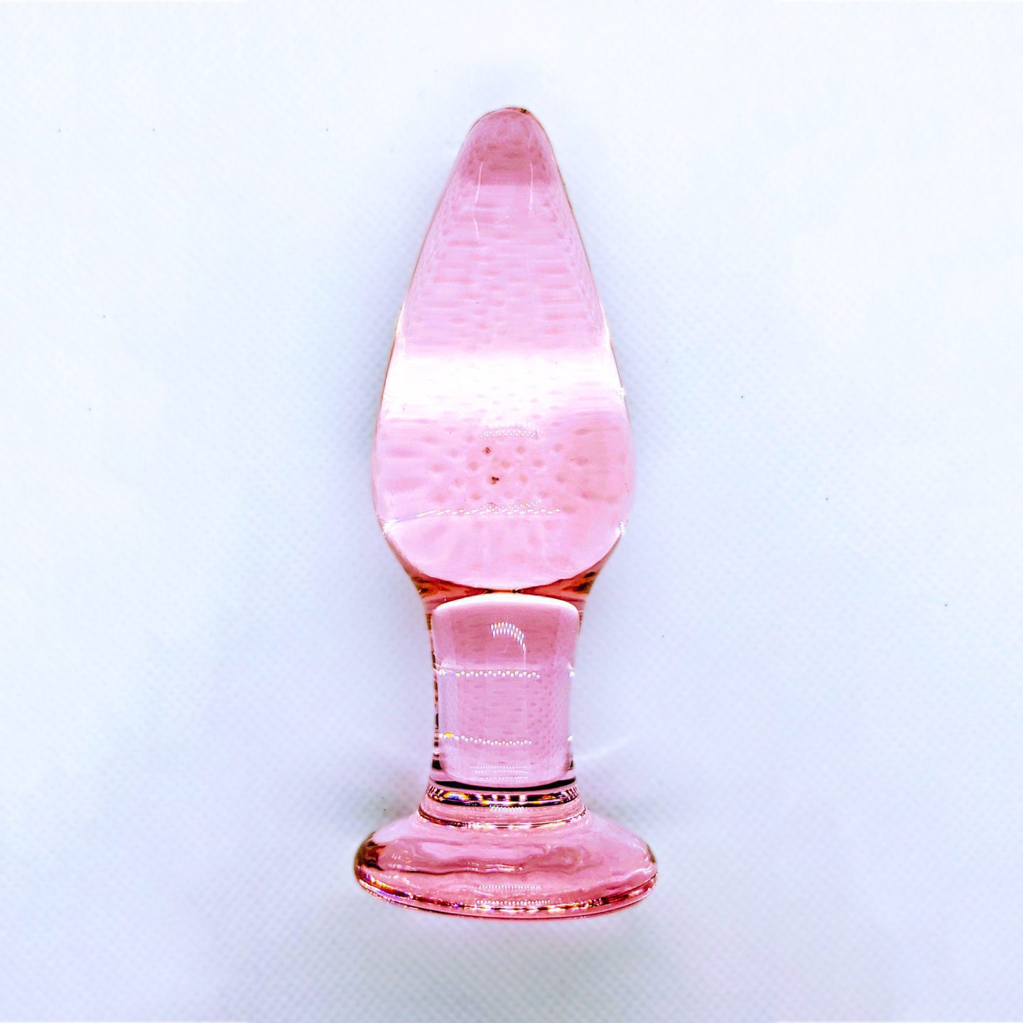 Pink icicle - glass anal plug